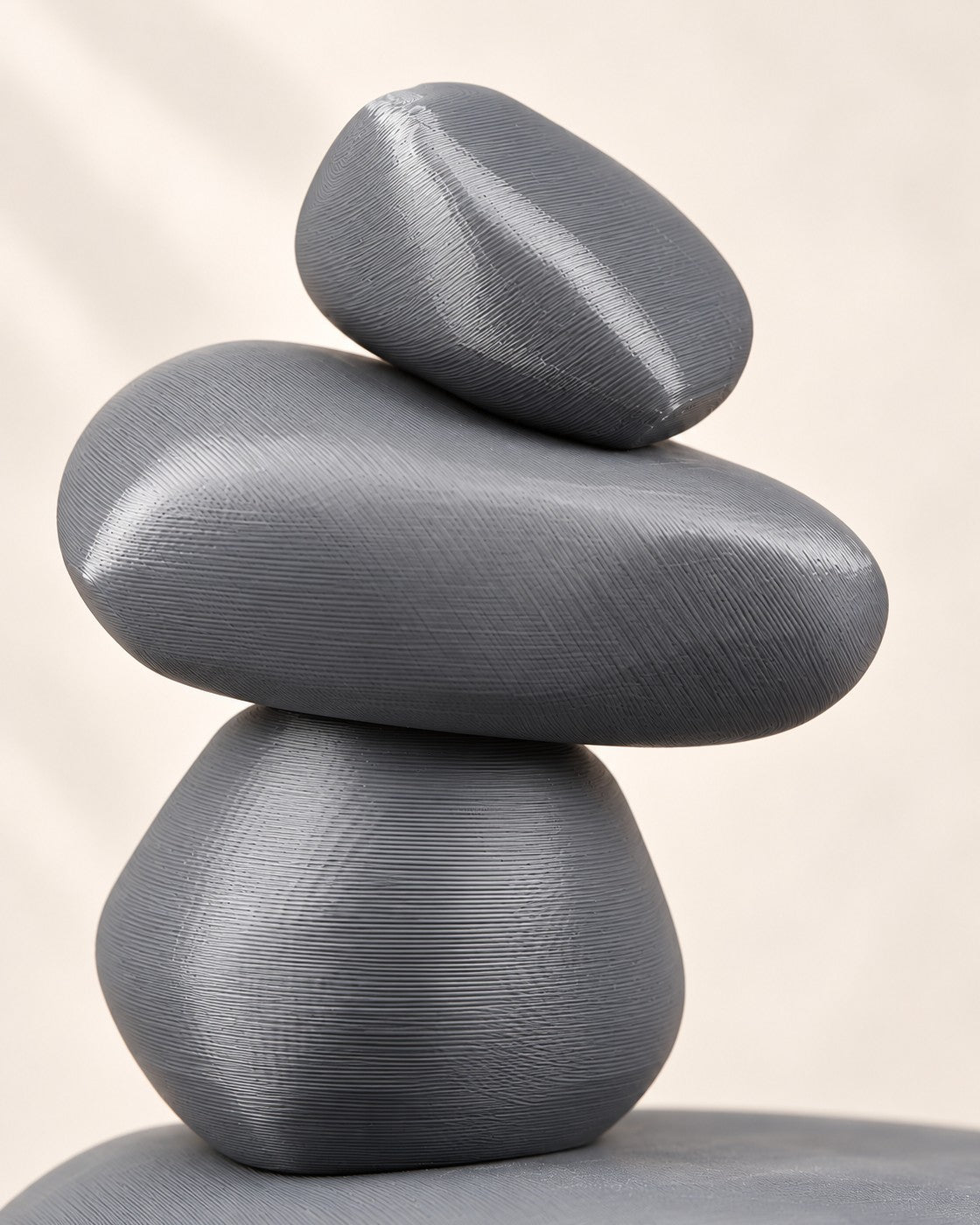 Close-up of the Cairn Incense Holder showing fine printed layer lines