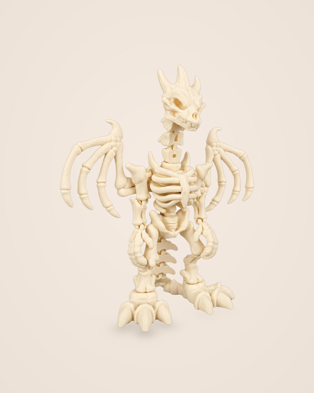 Skeleton Dragon: Posable bone-white dragon with seven push-fit parts