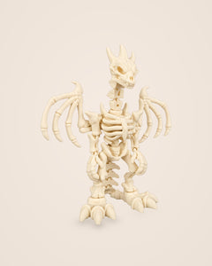 Skeleton Dragon: Posable bone-white dragon with seven push-fit parts