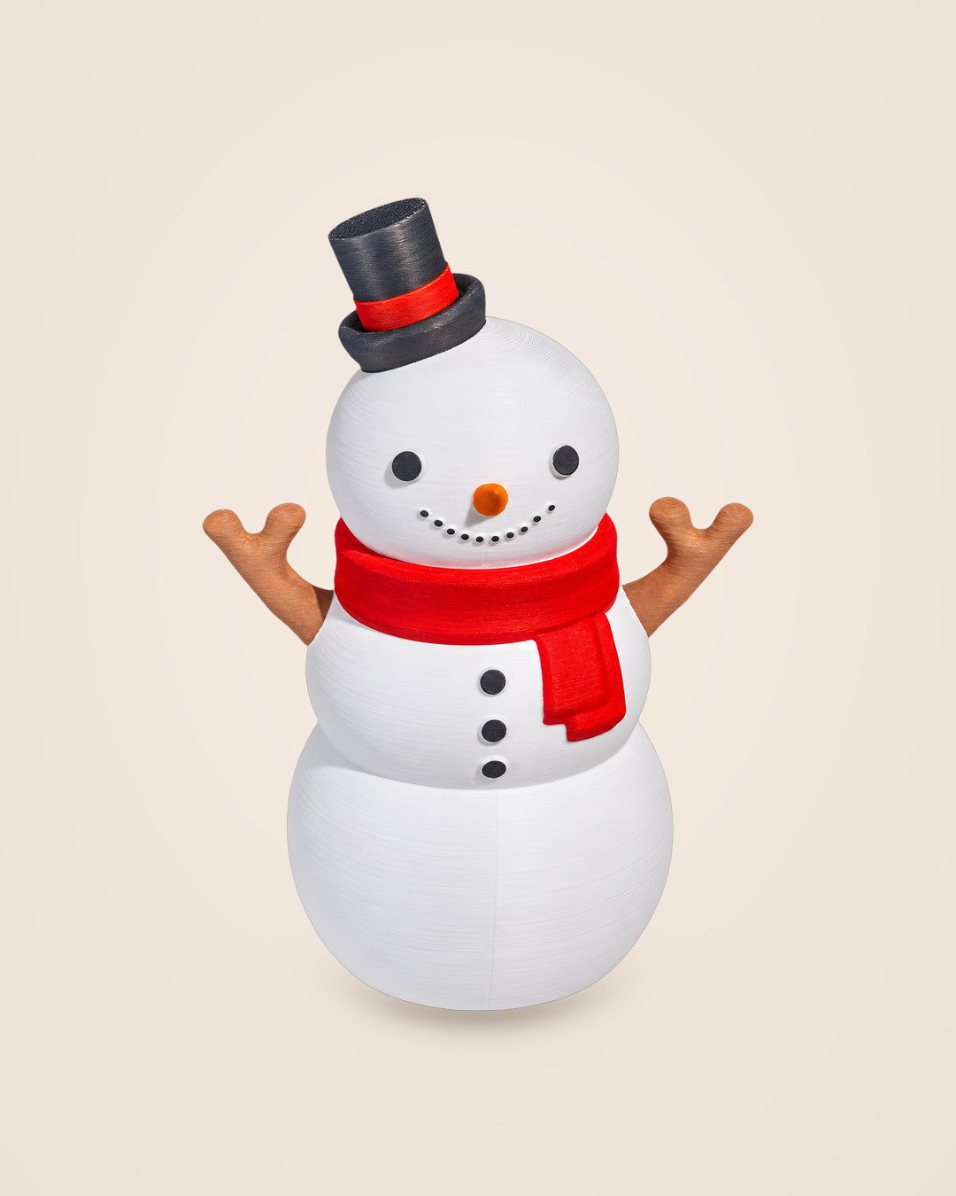 Snowman Storage Jar: A 26 cm snowman jar with a lift-off top-hat head