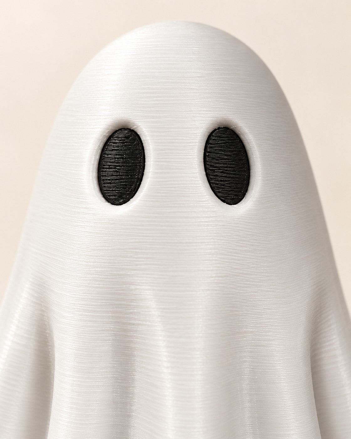 Close-up of the Press-Down Ghost showing fine printed layer lines