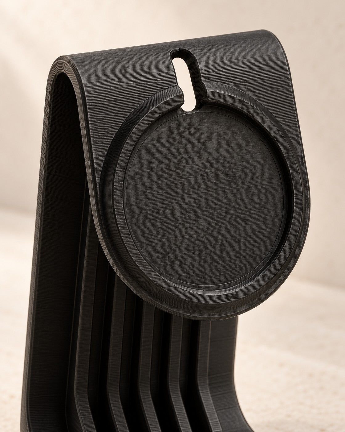 Close-up of the Modular Desk Organiser showing fine printed layer lines