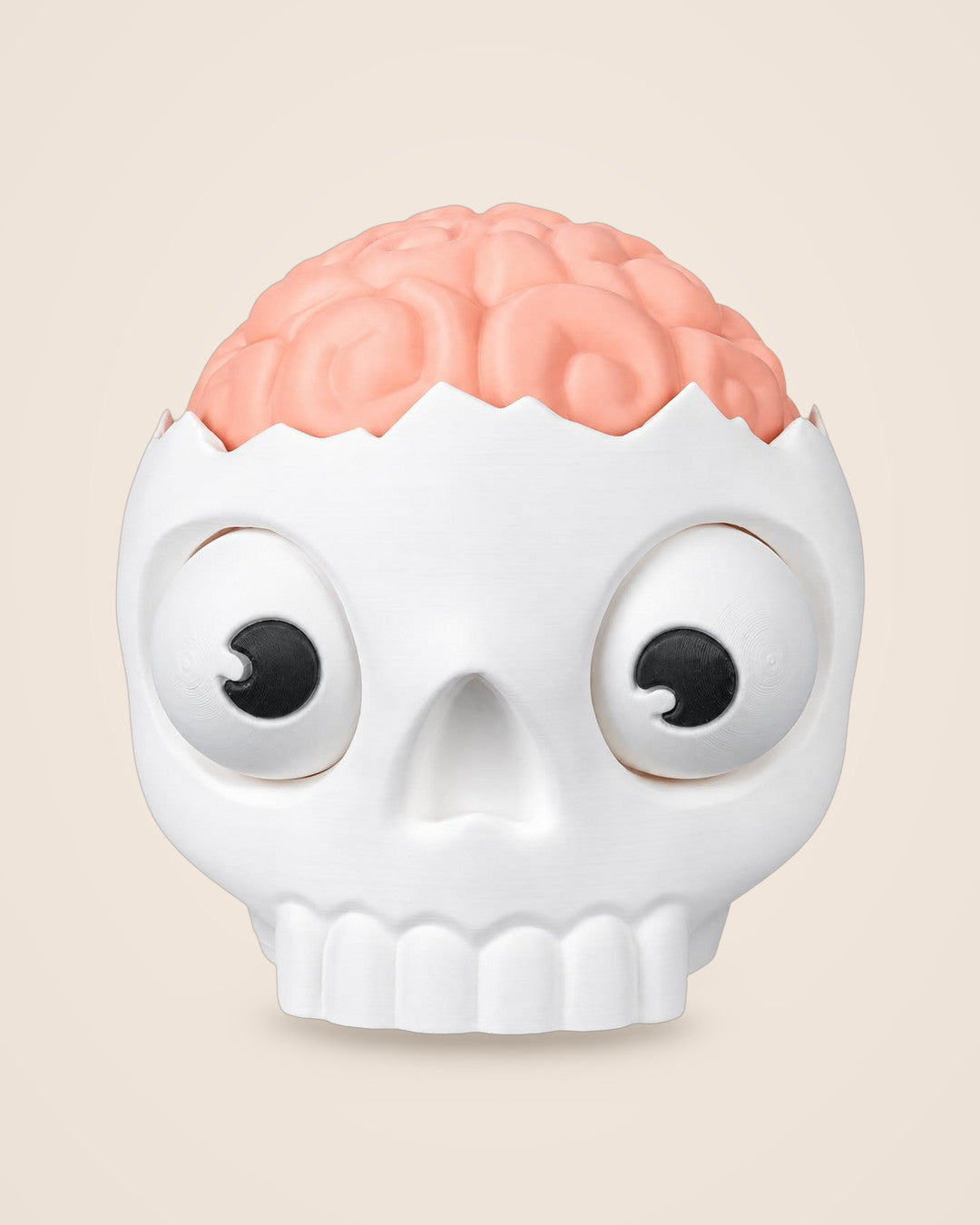 Brain Skull Candy Bowl: Lift the pink brain lid and a small worm appears