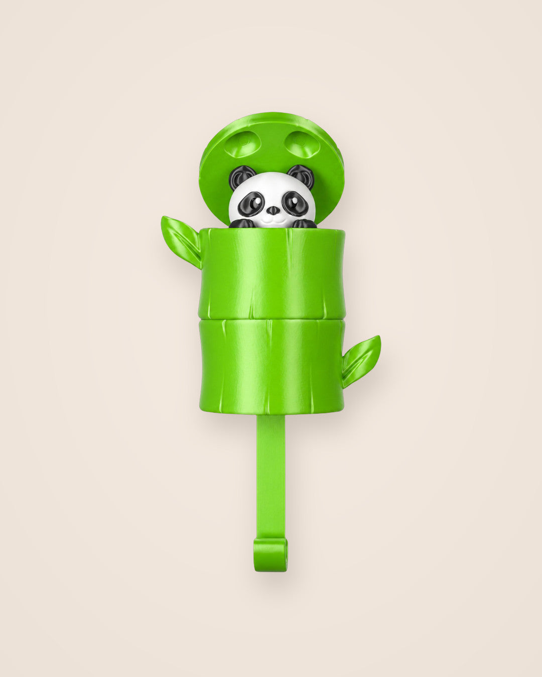 Bamboo Panda Key Holder: Wall hook where a little panda peeks out of the bamboo as you hang your keys