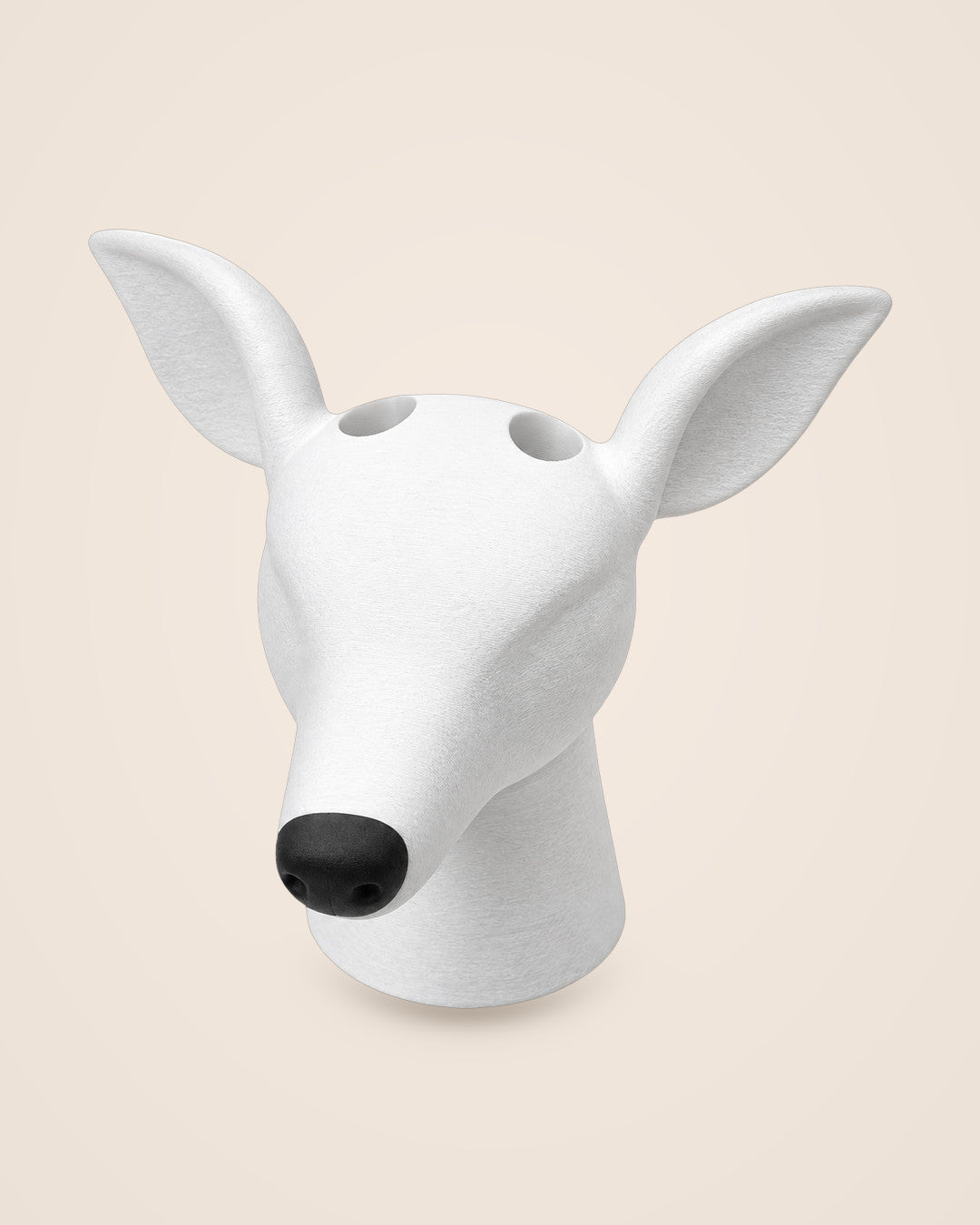 Rootolph Reindeer: Dry-stem reindeer holder with two openings for seasonal antlers