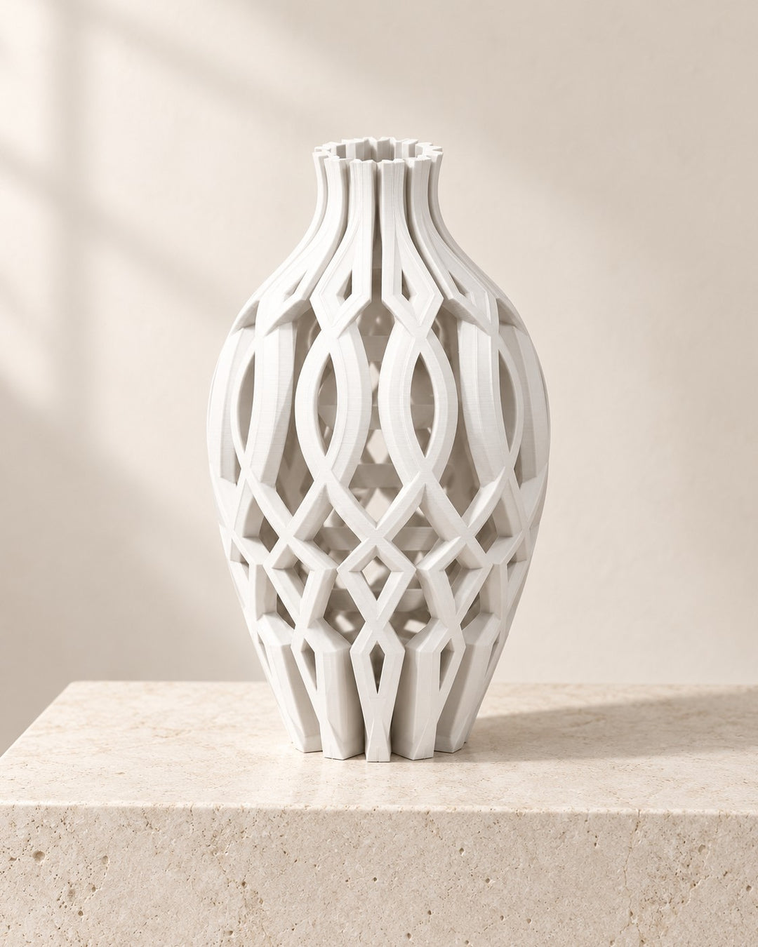 Lattice Vase: Openwork vase for dried and artificial stems, in four colours