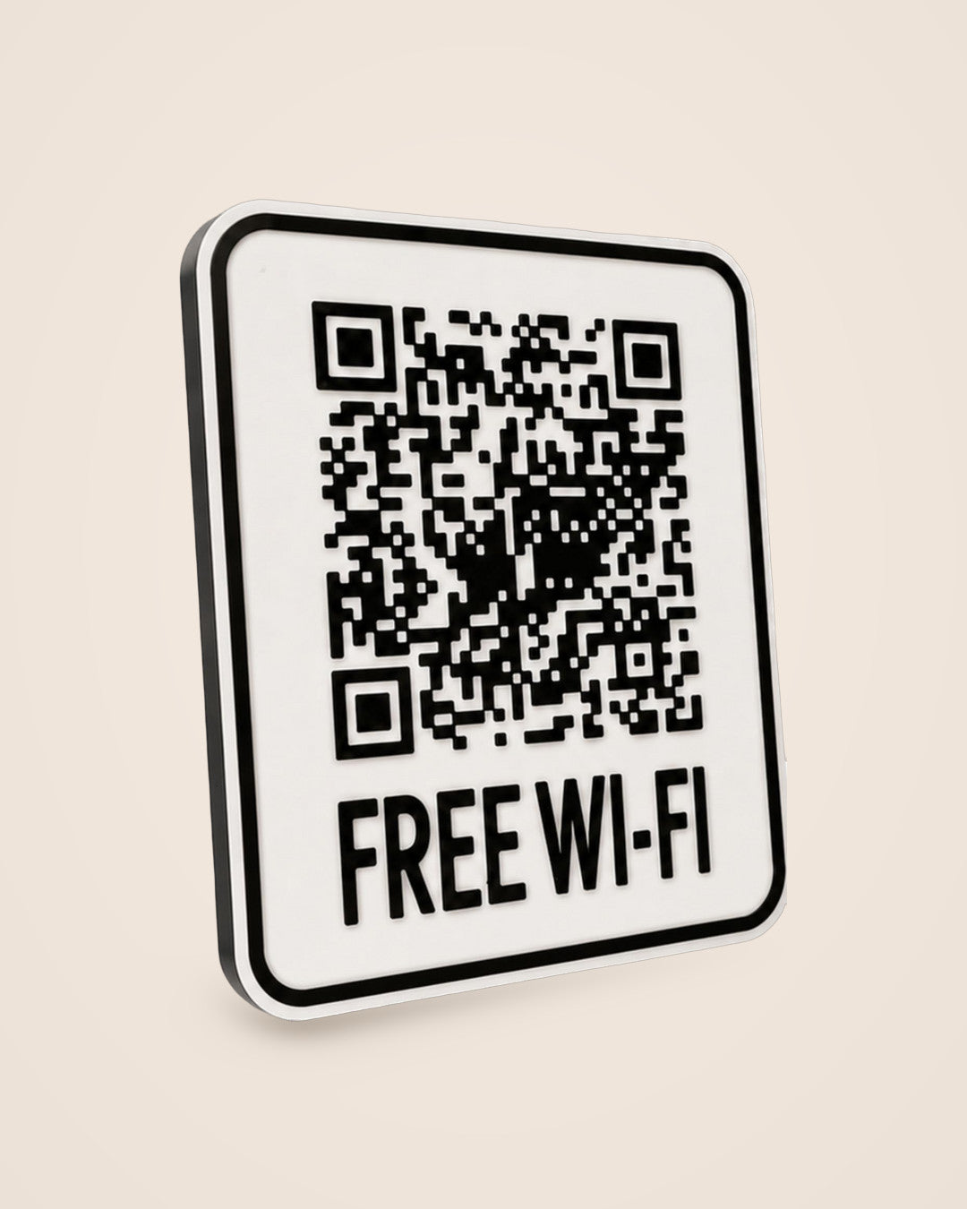 Free WiFi Gorilla Sign: A small desk sign with a cheeky QR code reveal