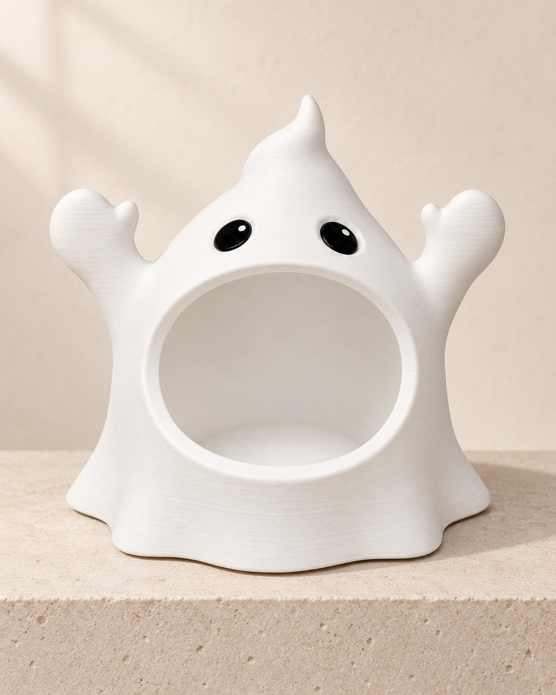 Ghost Sweet Bowl on a pale limestone plinth, soft studio light