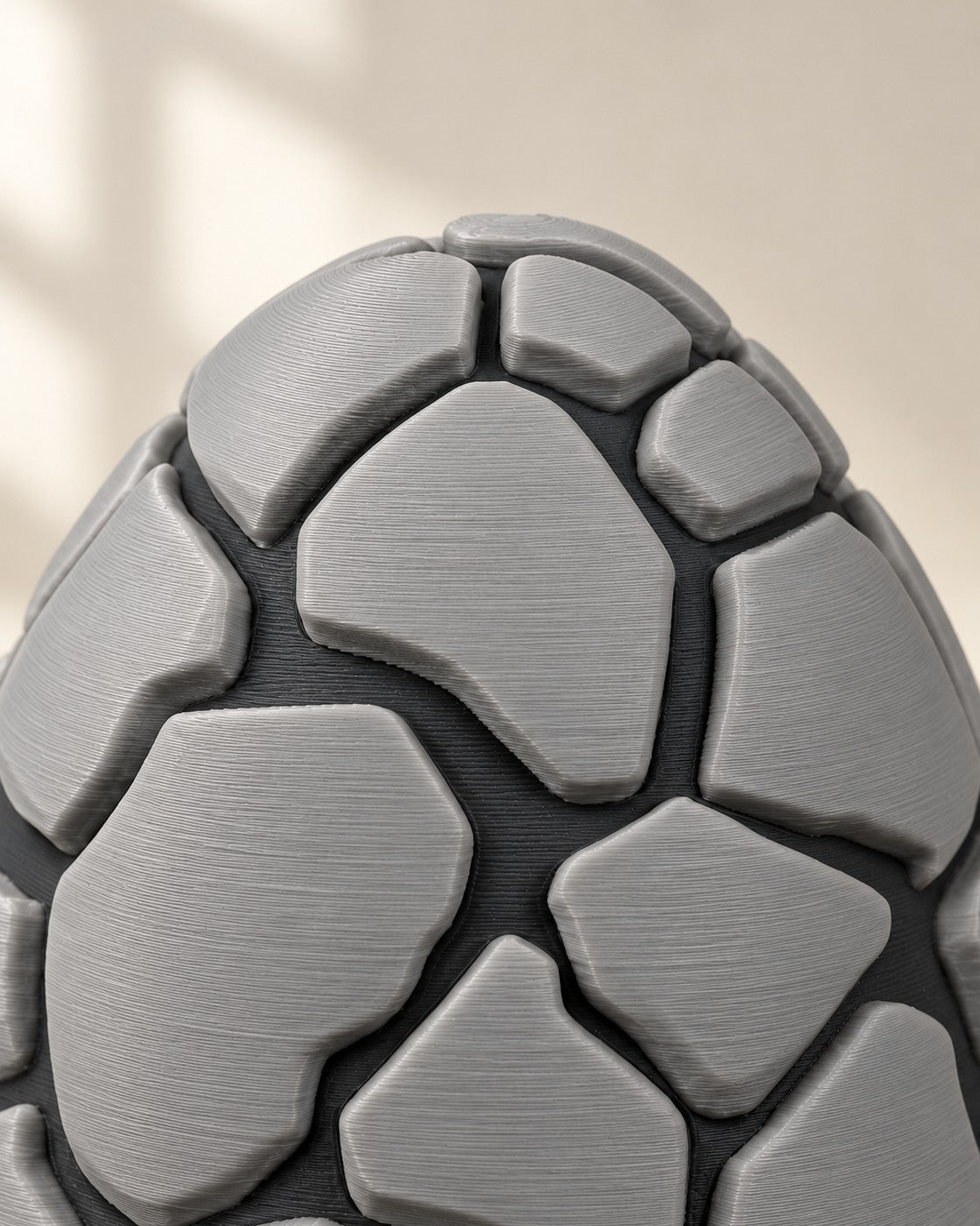 Close-up of the Stone Dragon Egg showing fine printed layer lines