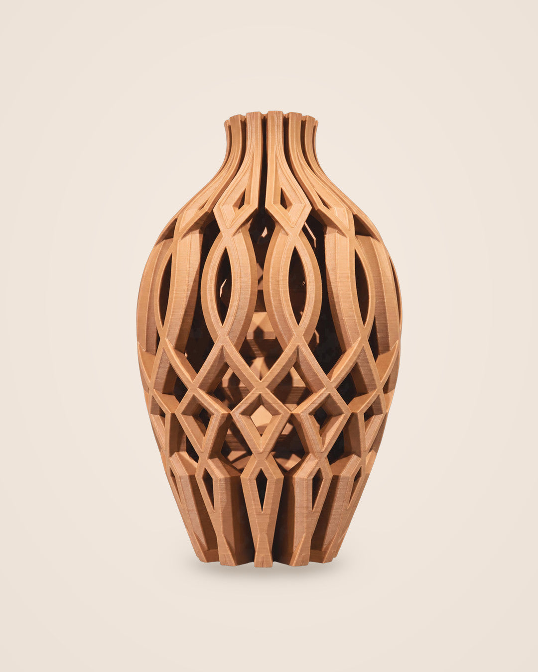 Lattice Vase: Copper Brown