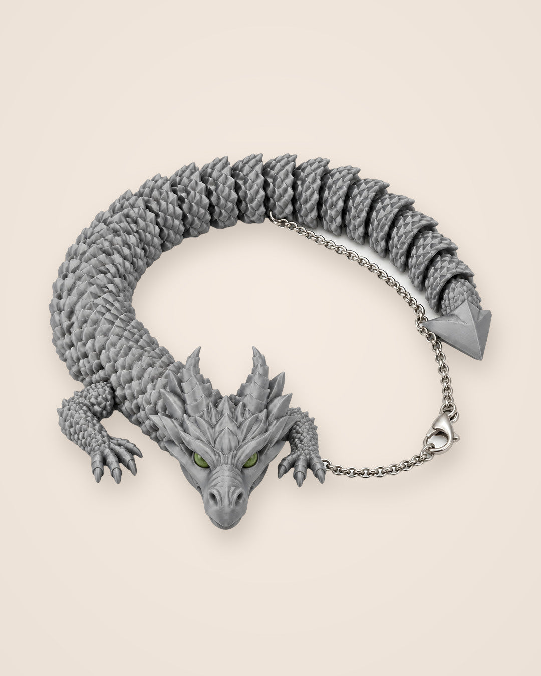 Articulated Dragon Necklace: A flexible scaled dragon that drapes around the neck