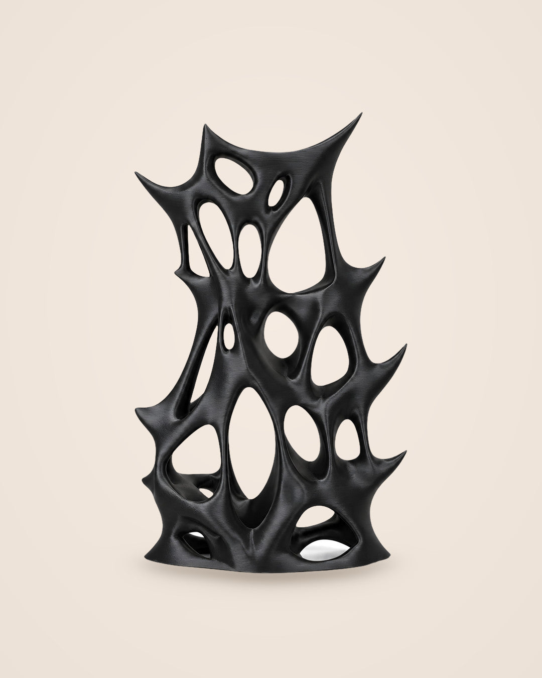 Lattice Headphone Stand: Free-standing sculptural stand in matte black PETG