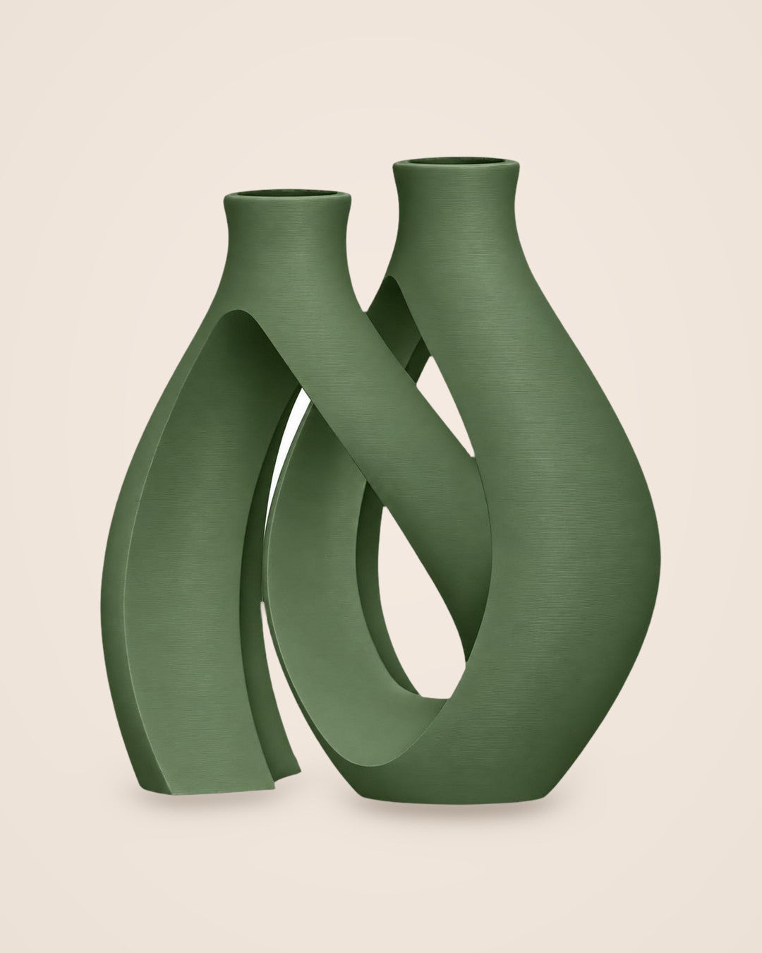 Entwined Vase: Olive Green