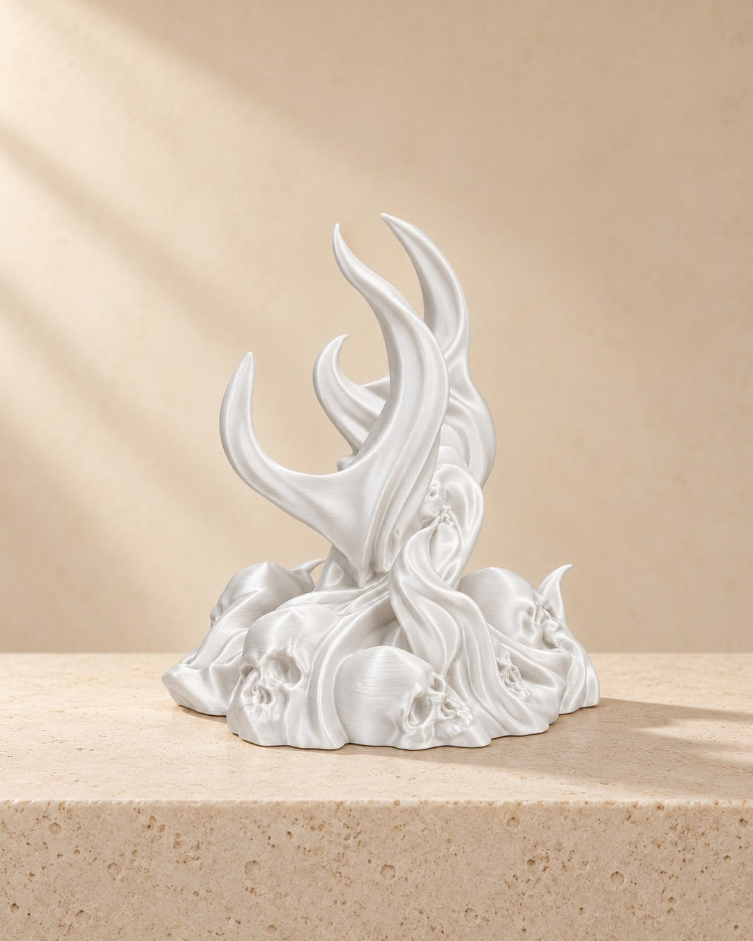 Flame Controller Stand: A sculpted flame stand for an upright gamepad