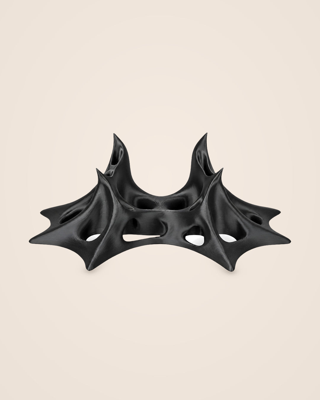 Sculpted Controller Stand: Organic web-form stand in matte black PETG