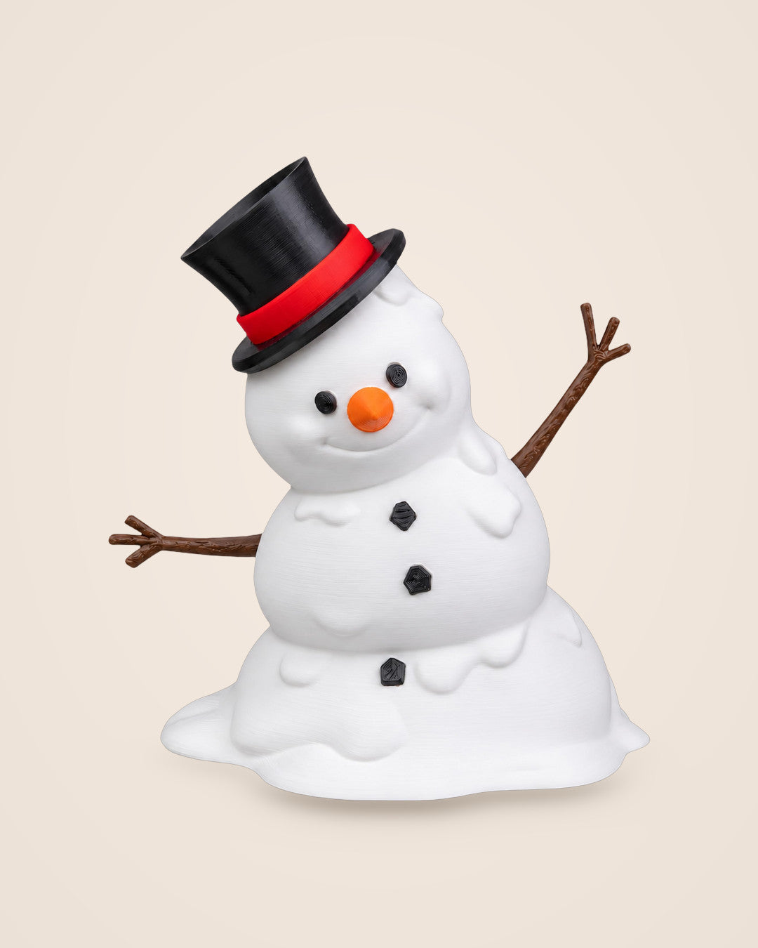 Melting Snowman Lamp: Warm-glow table lamp with a smiling snowman mid-melt