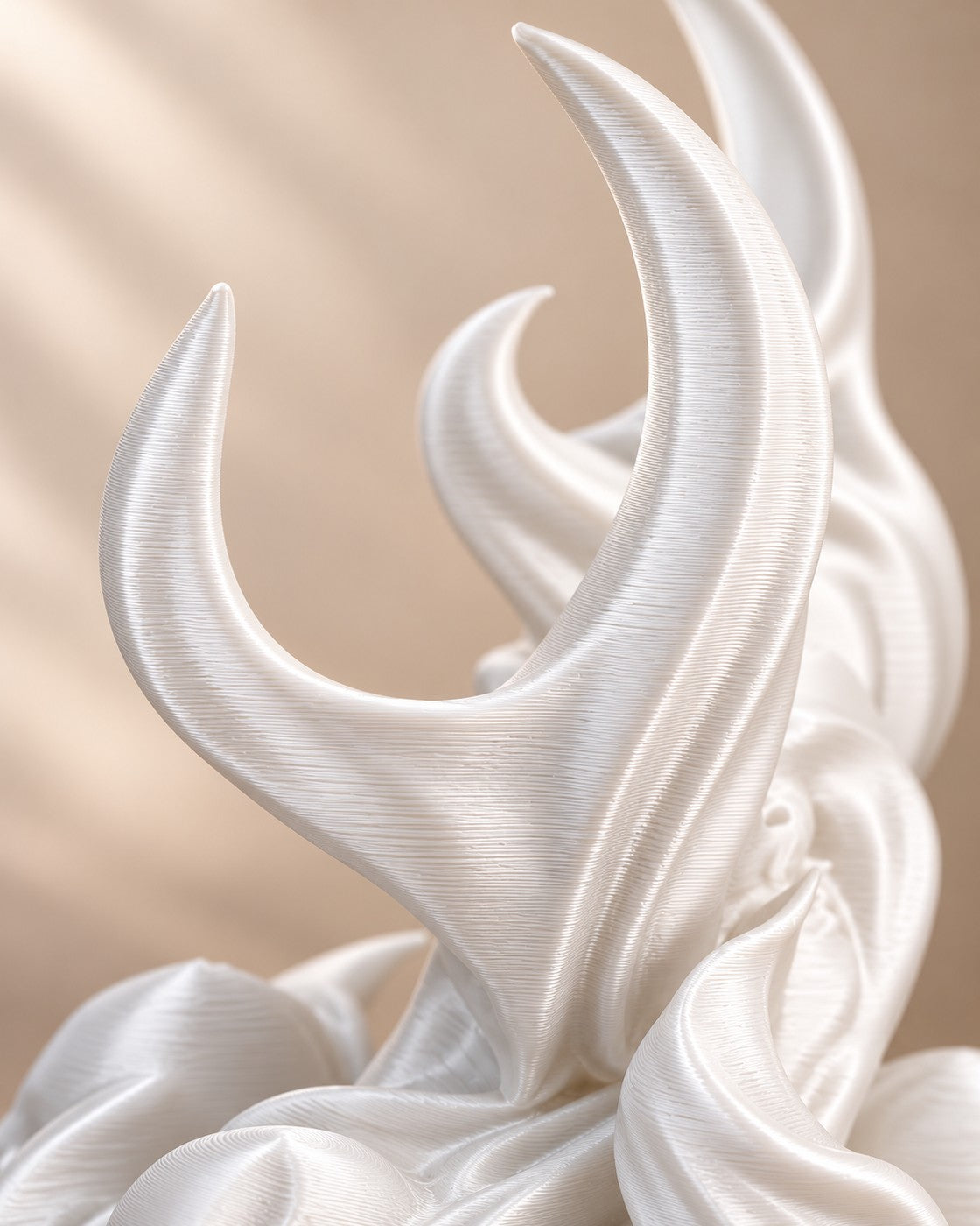 Close-up of the Flame Controller Stand showing fine printed layer lines