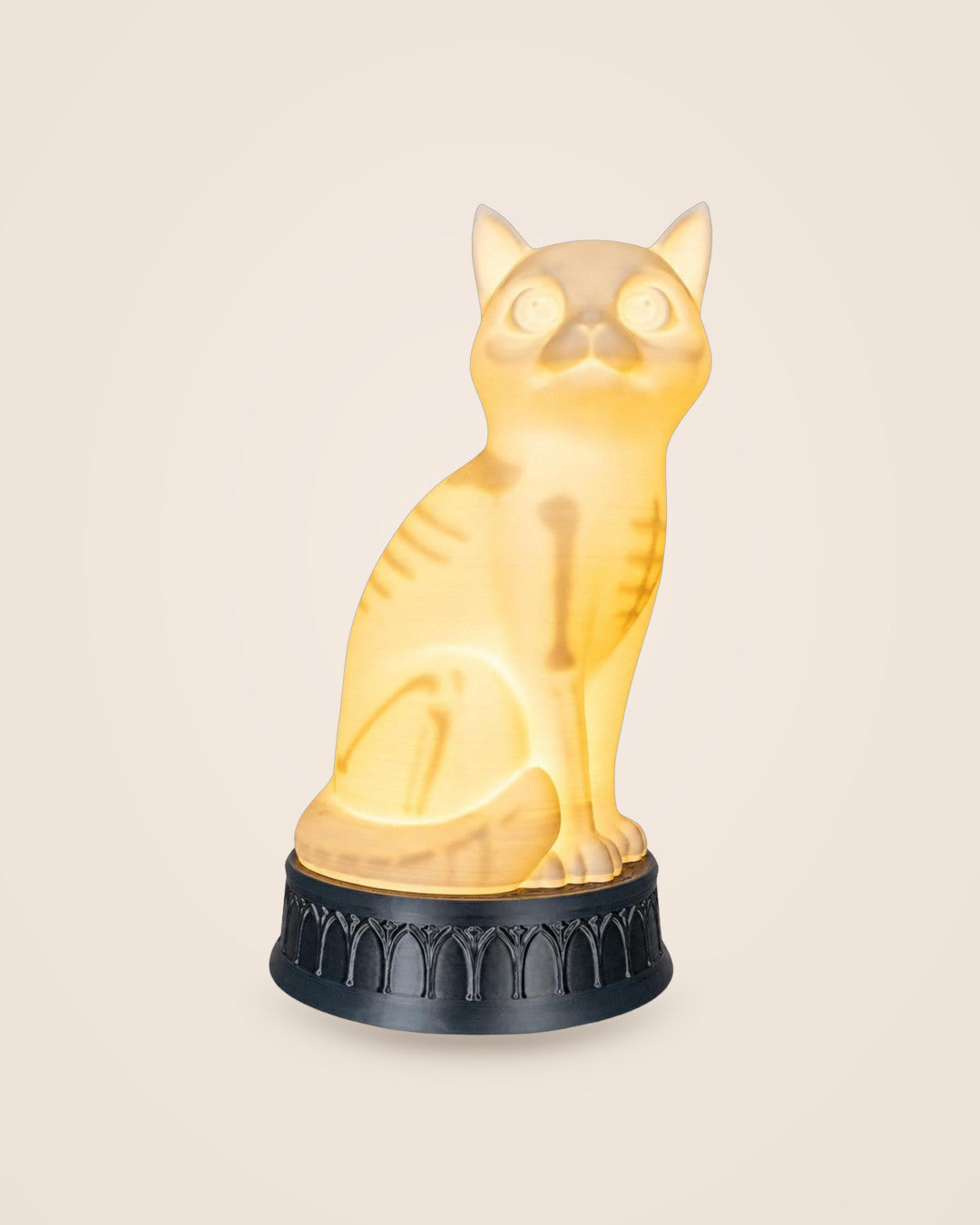 X-Ray Cat Lamp: A sculpted cat that reveals its skeleton when lit