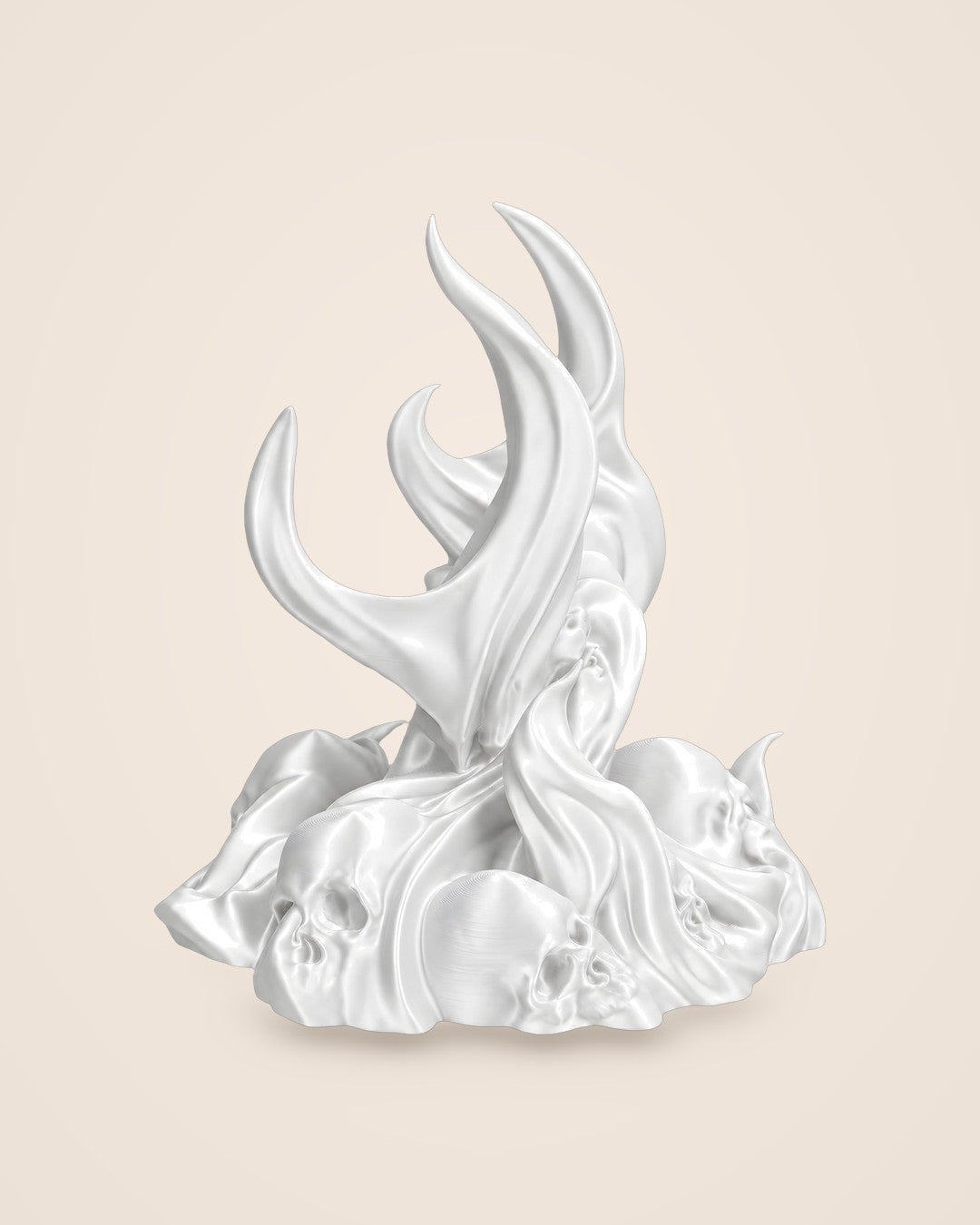 Flame Controller Stand: A sculpted flame stand for an upright gamepad