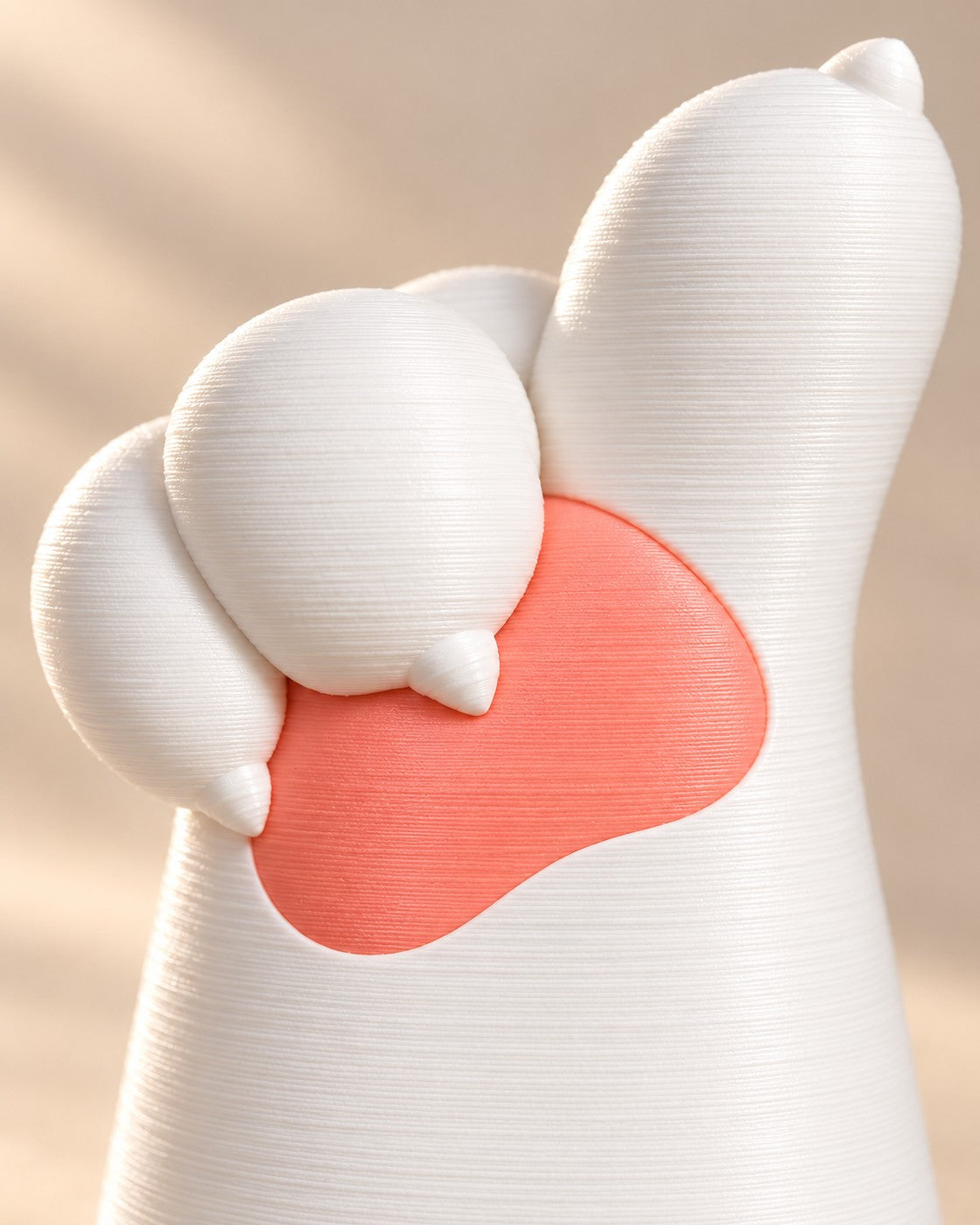 Close-up of the Paw Hold showing fine printed layer lines