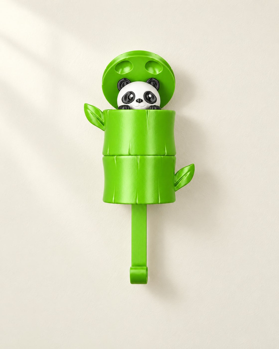 Bamboo Panda Key Holder: Wall hook where a little panda peeks out of the bamboo as you hang your keys