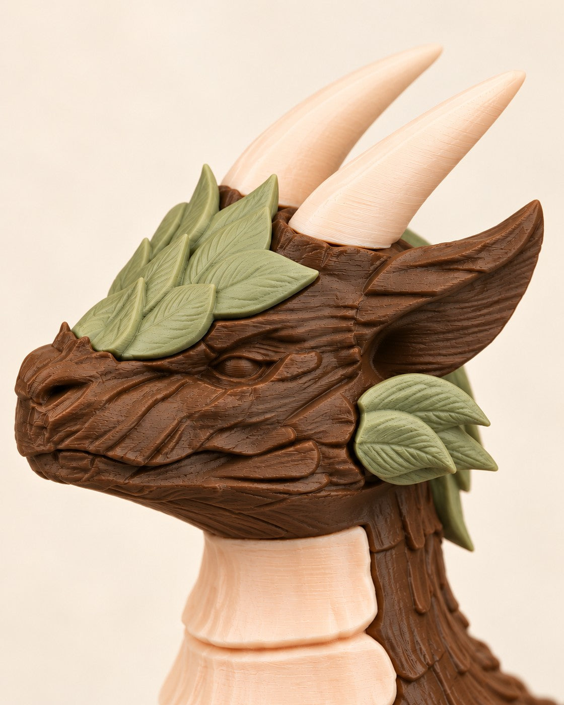 Close-up of the Guardian Dragon Planter showing fine printed layer lines