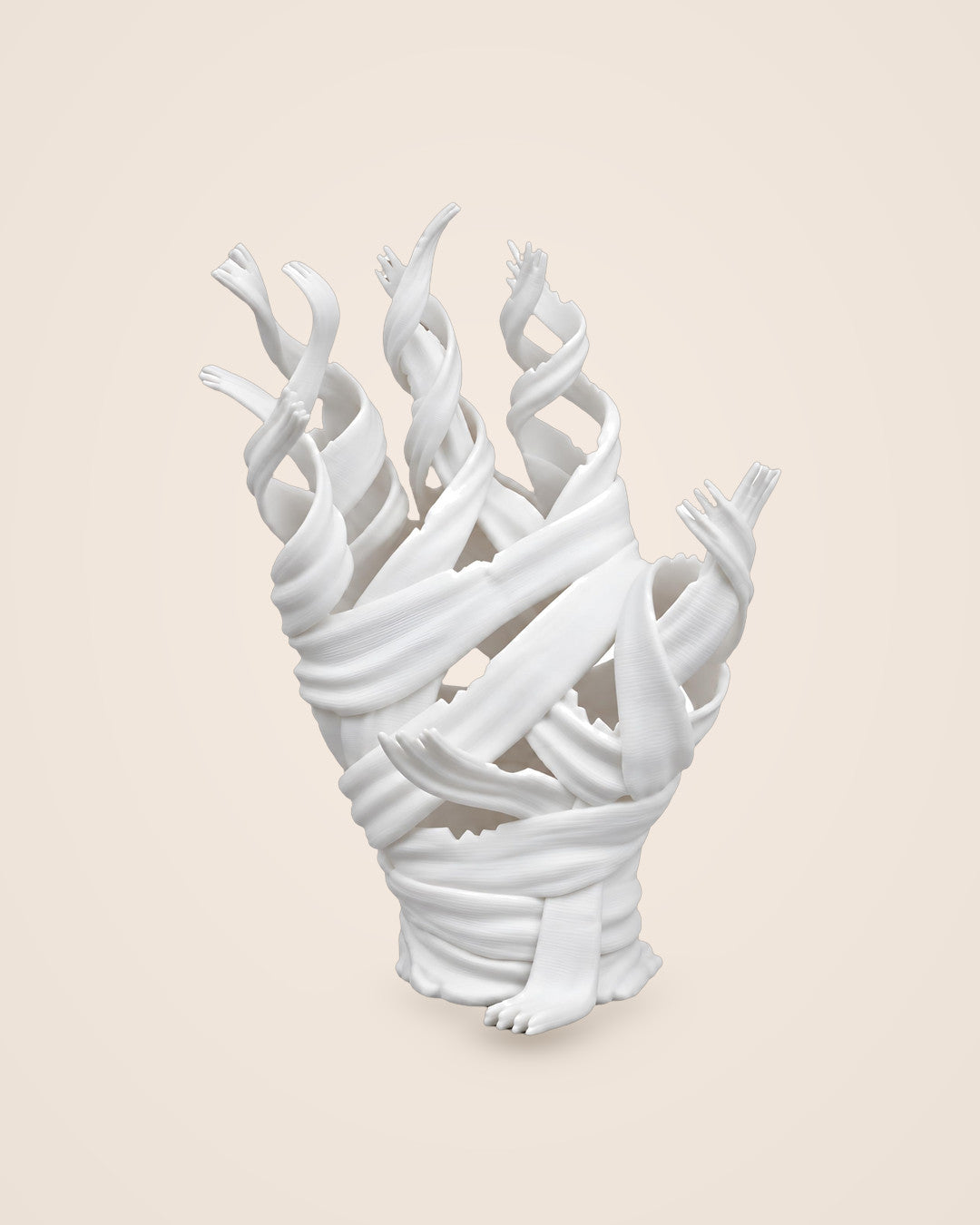 Mummy Hand Controller Holder: Bandage-wrapped fingers that cradle your controller upright