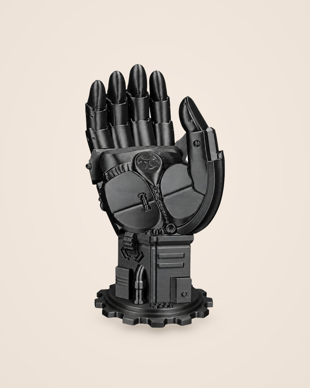 Robot Hand Controller Stand: Steampunk robotic hand that cradles a games controller