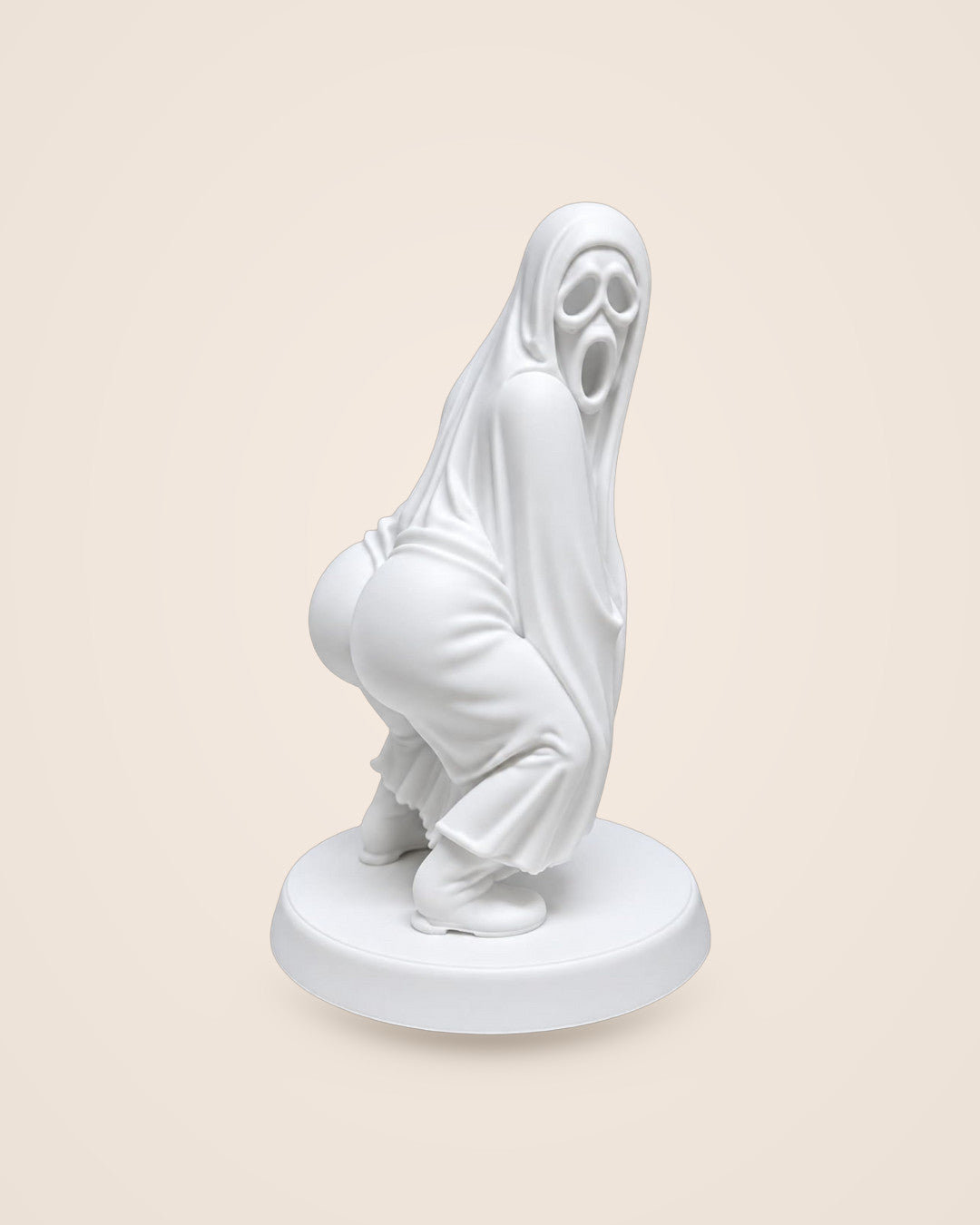 Twerking Ghost: A white ghost in a mischievous, perfectly static pose