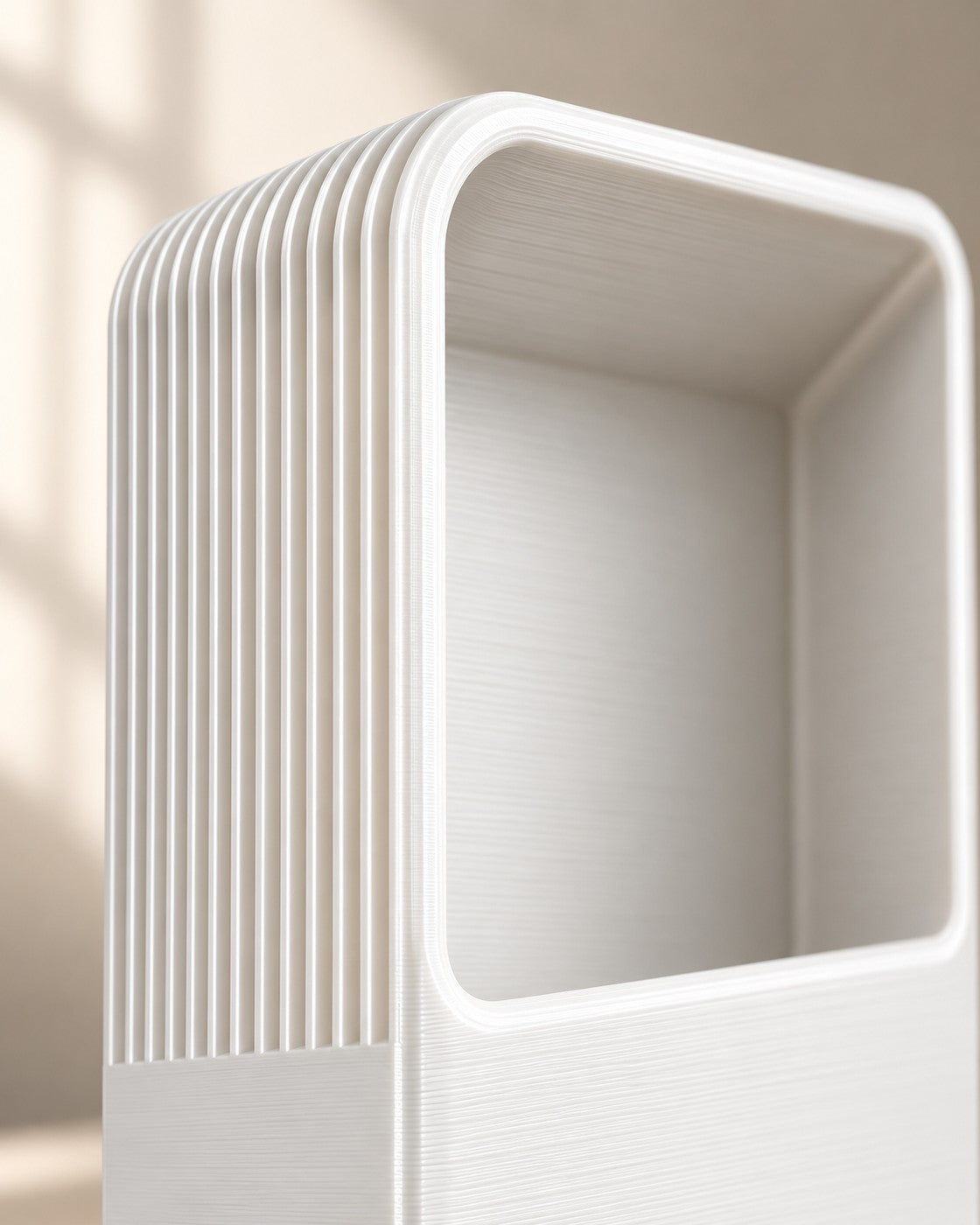 Close-up of the Pocket Headphone Stand showing fine printed layer lines